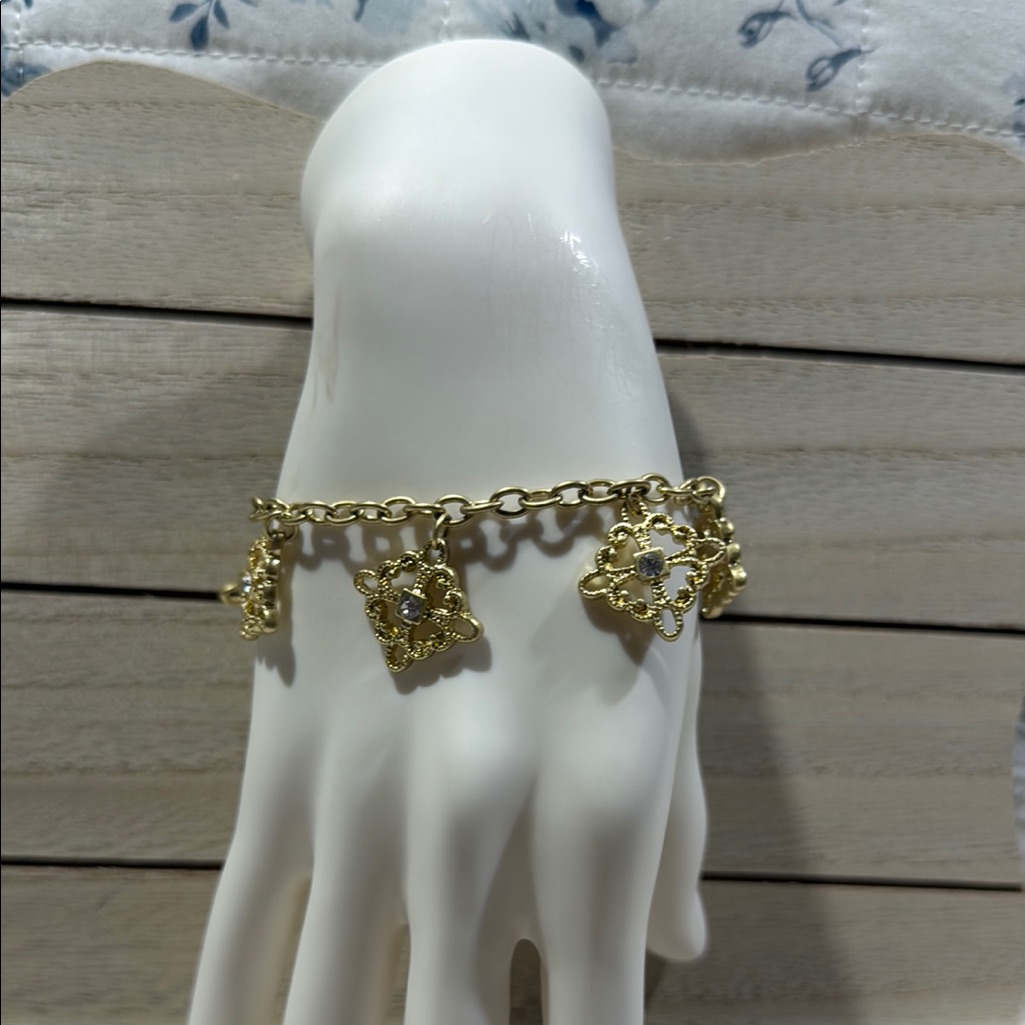 Adrienne Vittadini Gold Charm Bracelet